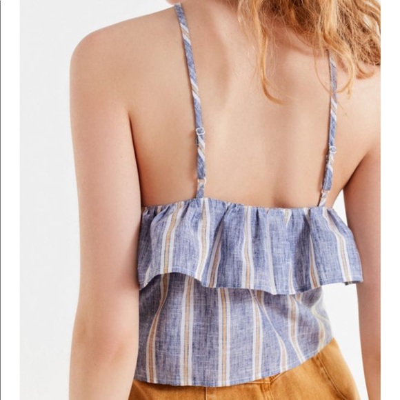Urban Outfitters Hattie Striped Halter Tank Top L - Picture 2 of 7